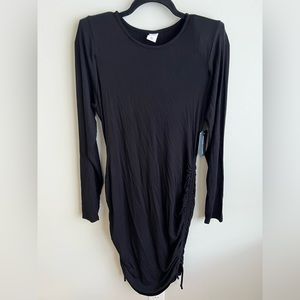 Black Long Sleeve Midi Dress